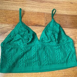 Green Lace Bralette aerie offline size medium new with tags
